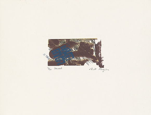 Artist: b'MEYER, Bill' | Title: b'Kneel' | Date: 1987 | Technique: b'screenprint, printed in colour, from four stencils' | Copyright: b'\xc2\xa9 Bill Meyer'