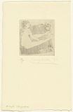 Artist: b'WALKER, Murray' | Title: b'A single Cleopatra' | Date: 1973 | Technique: b'etching, printed in black ink, from one plate'