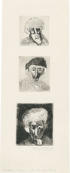 Artist: b'WALKER, Murray' | Title: b'Old Prevost (d).' | Date: 1965 | Technique: b'etching, aquatint and drypoint, printed in black ink, from three plates'