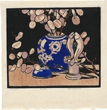 Artist: b'Stephens, Ethel.' | Title: b'Honesty' | Date: c.1930 | Technique: b'linocut, printed in colour, from multiple blocks'