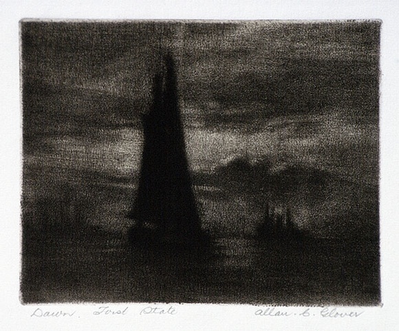 Artist: Glover, Allan. | Title: Dawn | Date: 1929 | Technique: aquatint, printed in warm black ink, from one plate