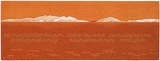 Artist: b'MADDOCK, Bea' | Title: b'Terra Spiritus...with a darker shade of pale' | Date: 1993-98 | Technique: b'stencil print, printed in hand-ground Launceston ochre from multiple hand-cut mylar stencils; letterpress text blind printed; hand-drawn script'