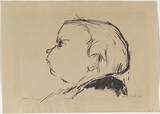 Artist: b'Grieve, Robert.' | Title: b'Head' | Date: 1958 | Technique: b'lithograph, printed in black ink, from one stone'