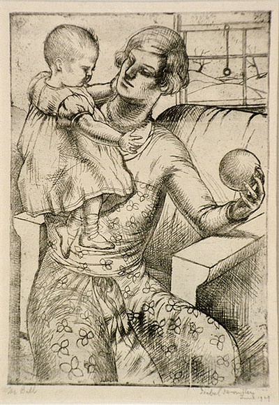 Artist: b'Huntley, Isabel.' | Title: b'The ball' | Date: 1930, June | Technique: b'etching, printed in warm black ink, from one plate' | Copyright: b'\xc2\xa9 Estate of Isabel Huntley, Douglas Huntley'