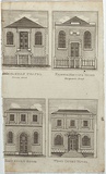 Artist: b'Carmichael, John.' | Title: b'Wesleyan Chapel / Friends Meeting House / East Court House / West Court House.' | Date: 1838 | Technique: b'engraving, printed in black ink, from one copper plate'