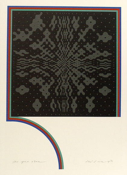 Artist: b'Rose, David.' | Title: b'Open game' | Date: 1970 | Technique: b'screenprint, printed in colour, from five stencils'