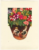 Artist: Cress, Fred. | Title: Leapers | Date: 2005 | Technique: etching, printed in nine colours, from three plates