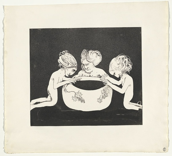 Artist: b'BOYD, Arthur' | Title: bThe women's vow. | Date: (1970) | Technique: b'etching and aquatint, printed in black ink, from one plate' | Copyright: b'Reproduced with permission of Bundanon Trust'