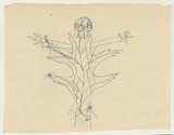 Artist: Hirschfeld Mack, Ludwig. | Title: Dying leaf [recto]; (Study for 'Dying leaf') [verso] | Date: (1950-59?) | Technique: transfer print (recto)