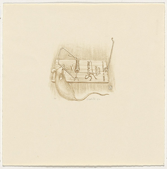 Artist: b'White, Susan Dorothea.' | Title: b'Made in Australia' | Date: 1982 | Technique: b'lithograph, printed in brown ink, from one stone [or plate]'