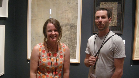 Title: b'Jo Lankester and Damon Kowarsky, at Australian Print Tiennial, The Vault, Mildura, Victoria, October 2015.' | Date: 2015