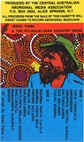 Artist: REDBACK GRAPHIX | Title: Cassette cover: Issac Yama in The Pitjanjatjara Country Band | Date: 1980-94 | Technique: screenprint, printed in colour, from four stencils