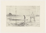 Artist: Mortensen, Kevin. | Title: Limnophlous longuostrat | Date: 2001 | Technique: etching, printed in black ink, from one copper plate | Copyright: © Kevin Mortensen