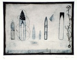 Artist: Pigot, Bronwyn. | Title: Untitled | Date: 1988 | Technique: drypoint, printed in colour with plate-tone, from one plate