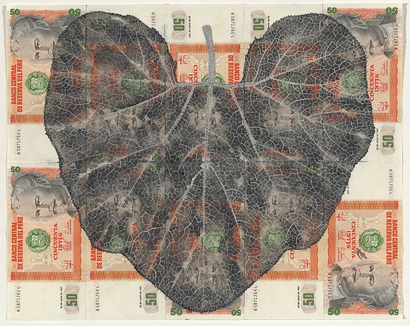 Artist: b'HALL, Fiona' | Title: b'Cucurbita moschata - Pumpkin (Peruvian currency)' | Date: 2000 - 2002 | Technique: b'gouache' | Copyright: b'\xc2\xa9 Fiona Hall'