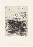 Artist: Tomescu, Aida. | Title: Ardoise III | Date: 2006 | Technique: soft-ground etching, printed in black ink, from one copper plate | Copyright: © Aida Tomescu. Licensed by VISCOPY, Australia.