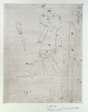 Artist: b'Heffernan, Kelvin.' | Title: b'not titled [line drawing of floating boy]' | Date: 2000, February | Technique: b'etching, printed in black ink, from one plate'