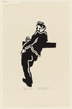 Title: b'Drinker' | Date: 1968 | Technique: b'linocut, printed in black ink, from one block'