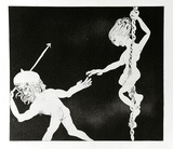 Artist: BOYD, Arthur | Title: hoisting herself with a rope... | Date: (1970) | Technique: etching and aquatint, printed in black ink, from one plate | Copyright: Reproduced with permission of Bundanon Trust