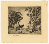 Artist: LINDSAY, Lionel | Title: The wood load | Date: 1919 | Technique: warm etching and aquatint, printed in black ink with plate-tone, from one plate | Copyright: Courtesy of the National Library of Australia