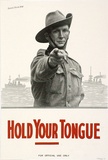 Artist: UNKNOWN | Title: Hold your tongue. | Date: c.1942 | Technique: photo-lithograph, printed in colour, from multiple plates