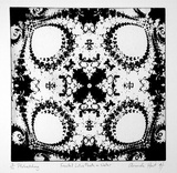 Artist: Hart, Amanda. | Title: Fractal Lotus floats on water | Date: 1994 | Technique: photo-etching and aquatint, printed in black ink with plate-tone, from one plate