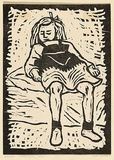 Title: b'Kathleen, Hawthorn' | Date: 1955 | Technique: b'linocut, printed in black ink, from one block'