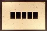 Artist: b'Miller, Max.' | Title: b'Black rectangles' | Date: 1975 | Technique: b'etching, printed in black ink, from one plate'