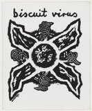 Artist: b'WORSTEAD, Paul' | Title: b'Biscuit virus' | Date: 1992 | Technique: b'screenprint, printed in black ink, from one stencil' | Copyright: b'This work appears on screen courtesy of the artist'