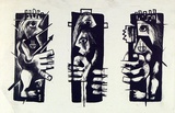 Artist: b'French, Len.' | Title: b'Hector.' | Date: (1955) | Technique: b'lithograph, printed in black ink, from one plate' | Copyright: b'\xc2\xa9 Leonard French. Licensed by VISCOPY, Australia'