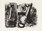 Artist: b'Boag, Yvonne.' | Title: b'Sand shapes' | Date: 1987 | Technique: b'lithograph, printed in black ink, from one stone' | Copyright: b'\xc2\xa9 Yvonne Boag'