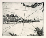 Artist: FEINT, Adrian | Title: Milsons Point [Plate two]. | Date: c.1922 | Technique: etching, printed in black ink, from one plate | Copyright: Courtesy the Estate of Adrian Feint