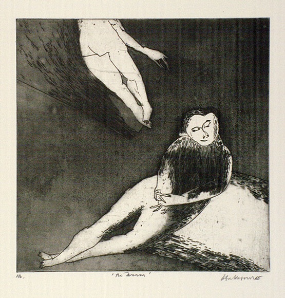 Artist: b'BALDESSIN, George' | Title: b'The dream.' | Date: 1965 | Technique: b'etching and aquatint, printed in black ink, from one plate'