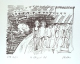 Artist: PLUNKETT, Jennifer | Title: The Collingwood Pool | Date: 1981 | Technique: lithograph, printed in black ink, from one stone