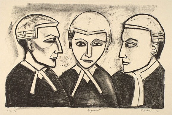 Artist: b'Dickerson, Robert.' | Title: b'Argument.' | Date: 1990 | Technique: b'lithograph, printed in black ink, from one stone'