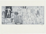 Title: Sketches, also after Durer | Date: 1974 | Technique: etching and aquatint, printed in black ink, from one plate