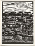 Title: Corcaigh | Date: c.2009 | Technique: linocut, printed in black ink, from one block
