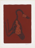 Artist: b'Namok, Rosella.' | Title: b'Blue water' | Date: 1999 | Technique: b'collagraph, printed in colour, from one block/plate'