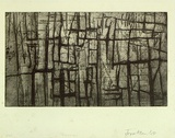 Artist: b'Allen, Joyce.' | Title: b'Barrier.' | Date: 1964 | Technique: b'etching, aquatint printed with plate-tone, from one  plate'