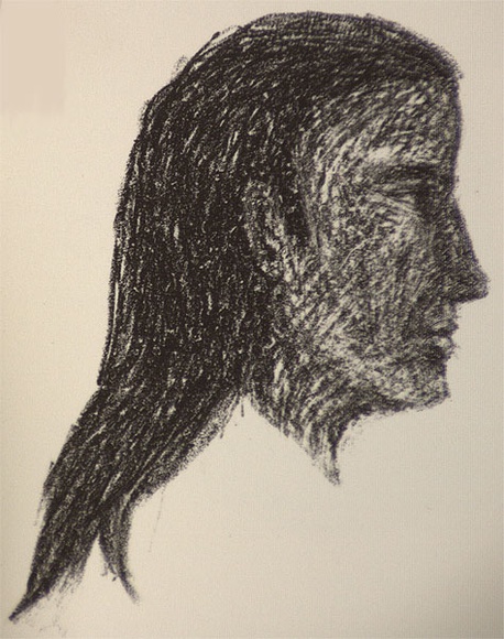 Artist: b'Harman, Julia.' | Title: b'Book of heads [4]' | Date: 1990, October | Technique: b'lithograph, printed in black ink, from one stone' | Copyright: b'\xc2\xa9 Julia Harman'