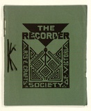 Artist: b'Derham, Frances.' | Title: b'Cover design.' | Date: 1929 | Technique: b'linocut, printed in black ink, from one  block'
