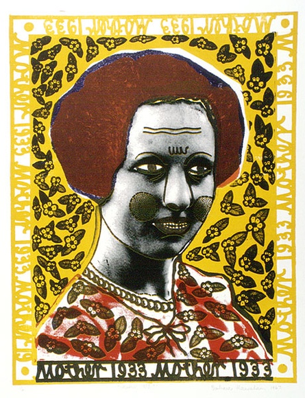 Artist: b'HANRAHAN, Barbara' | Title: b'Mother 1933' | Date: 1967 | Technique: b'lithograph, printed in colour, from two plates, screenprint printed in colour'