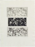 Artist: MADDOCK, Bea | Title: Funeral I | Date: 1971, September | Technique: photo-etching and aquatint, printed in black ink, from three plates
