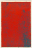 Artist: b'WORSTEAD, Paul' | Title: b'not titled [orange background, blue dots].' | Date: 1972 | Technique: b'screenprint, printed in colour, from two stencils,' | Copyright: b'This work appears on screen courtesy of the artist'