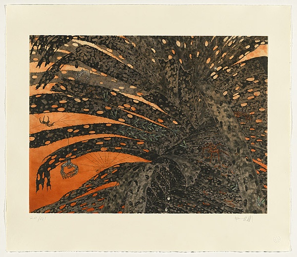 Title: b'Pandanus - Gunga' | Date: 2010 | Technique: b'etching, printed in colour, from six plates'