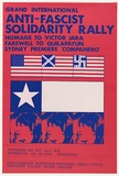 Artist: b'EARTHWORKS POSTER COLLECTIVE' | Title: b'Anti-fascist solidarity rally' | Date: 1975 | Technique: b'screenprint, printed in colour, from two stencils'