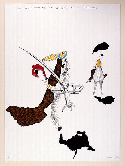 Artist: b'Lanceley, Colin.' | Title: b'Some adventures of Don Quixote de la Mancha' | Date: 1972 | Technique: b'screenprint, printed in colour, from multiple stencils' | Copyright: b'\xc2\xa9 Colin Lanceley. Licensed by VISCOPY, Australia'