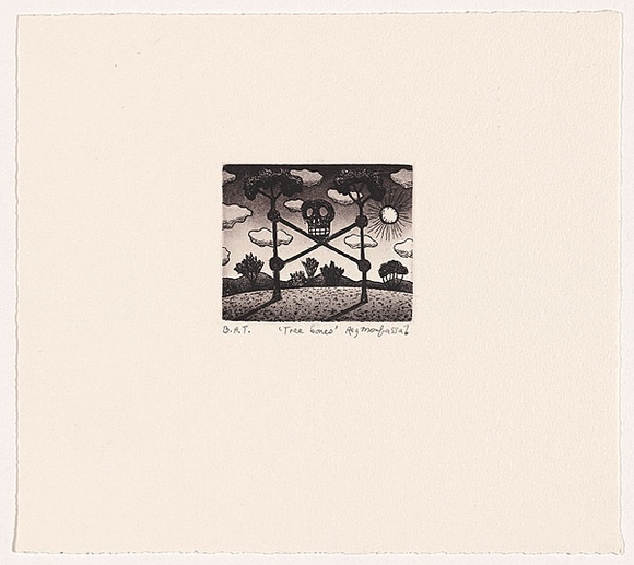 Artist: b'Mombassa, Reg.' | Title: b'Tree bones' | Date: 2002 | Technique: b'etching and aquatint, printed in black ink, from one plate'