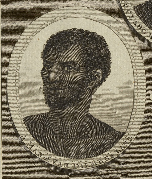 Title: bA man of Van Diemen's Land | Date: 1791 | Technique: b'etching and engraving, printed in black ink, from one plate'