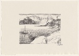 Artist: b'Rees, Lloyd.' | Title: b'Tamar River, Tasmania' | Date: 1984 | Technique: b'transfer-lithograph, printed in black ink, from one stone' | Copyright: b'\xc2\xa9 Alan and Jancis Rees'